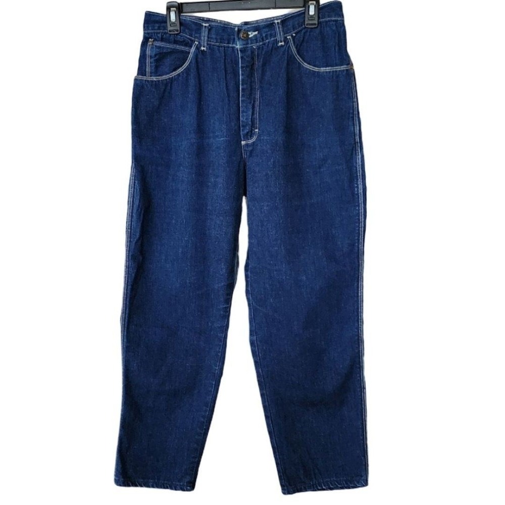 P.S. Gitano Vintage Y2K Women's 16 Short (Petite) Tapered Blue Mom Jeans